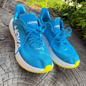 Hoka Blue and Yellow Women's Sneakers